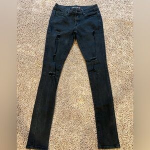 Nine Planet Distressed Black Women Jeans